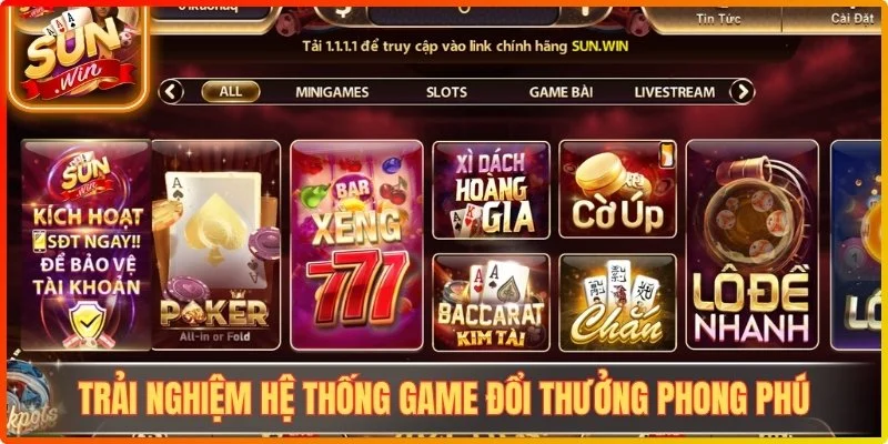Trải nghiệm hệ thống game đổi thưởng phong phú và xanh chín tại đây