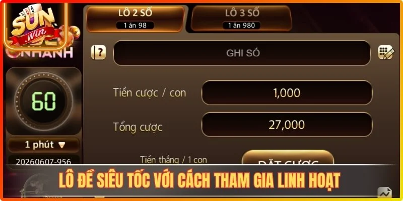 Lô Đề Siêu Tốc Sunwin - Trải Nghiệm Quay Số Liên Tục Với Thưởng Lớn