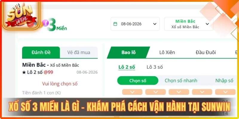 Xo so 3 mien la gi kham pha cach van hanh tai sunwin