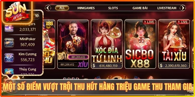 Một số điểm vượt trội thu hút hàng triệu game thu tham gia