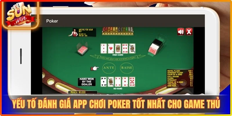 App Chơi Poker Tốt Nhất Sunwin - Top Ứng Dụng Uy Tín Nhất 2026