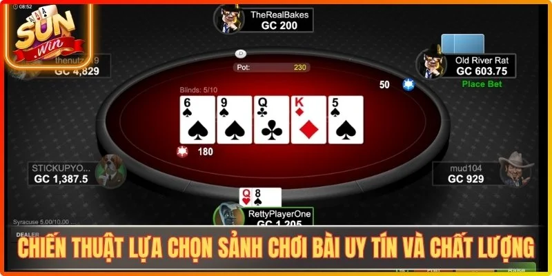 Chiến thuật lựa chọn sảnh chơi bài uy tín và chất lượng
